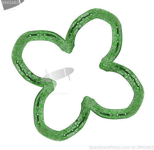 Image of Horseshoes forming a clover leaf