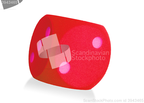 Image of Large red foam dice isolated - 2