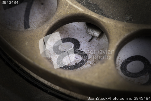 Image of Close up of Vintage phone dial - 8