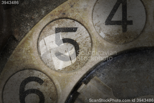 Image of Close up of Vintage phone dial - 5