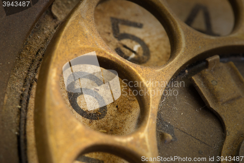 Image of Close up of Vintage phone dial - 6