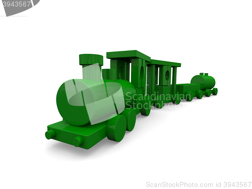 Image of Wooden toy train