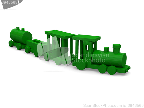 Image of Green toy train