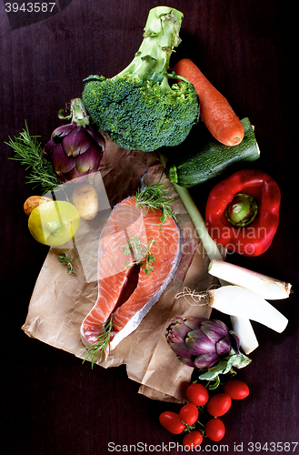 Image of Salmon with Vegetables