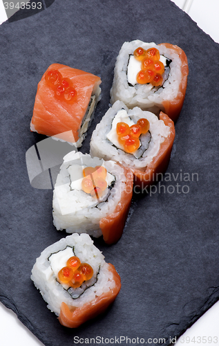 Image of Salmon and Caviar Sushi