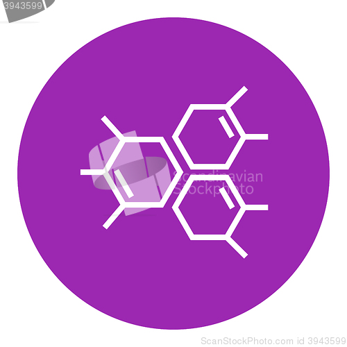 Image of Chemical formula line icon.