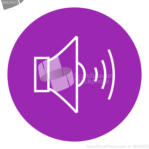 Image of Speaker volume line icon.