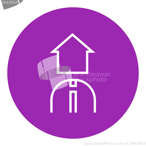 Image of Real estate agent line icon.