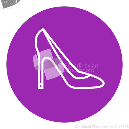 Image of Heel shoe line icon.