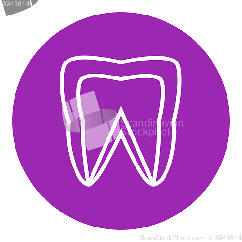 Image of Molar tooth line icon.