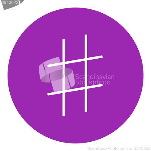 Image of Hashtag symbol line icon.