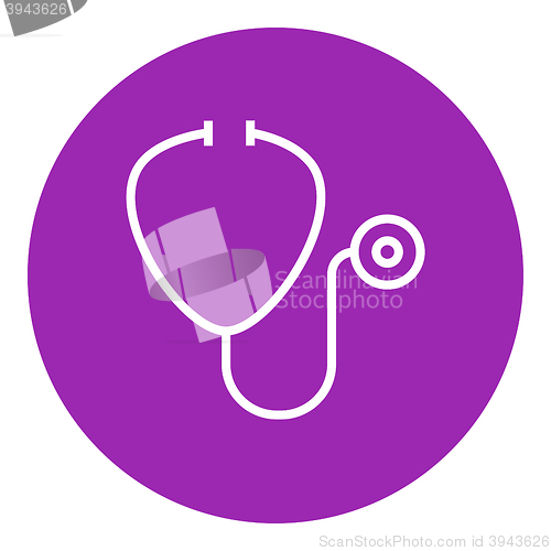 Image of Stethoscope line icon.