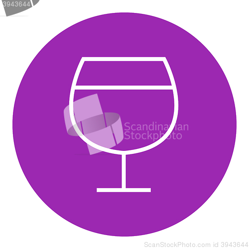 Image of Glass of wine line icon.