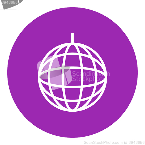 Image of Disco ball line icon.