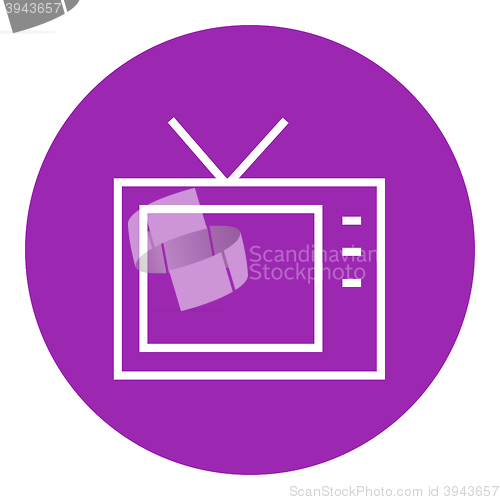 Image of Retro television line icon.