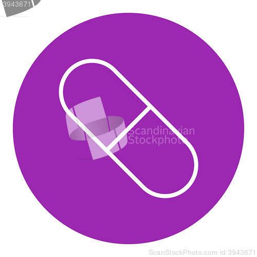 Image of Capsule pill line icon.