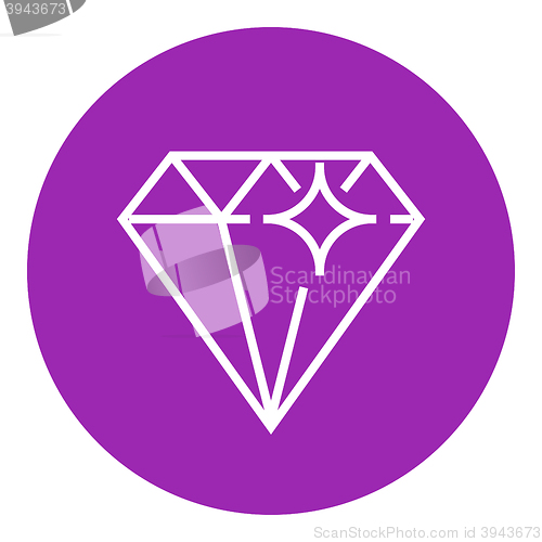 Image of Diamond line icon.