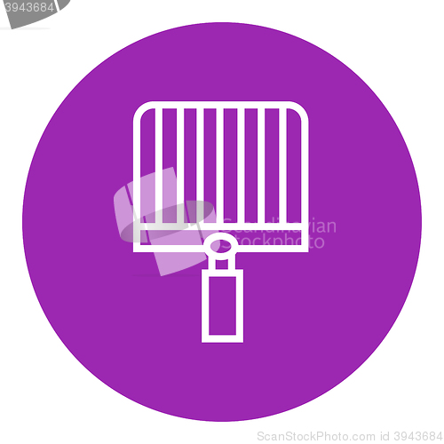 Image of Empty barbecue grill grate line icon.