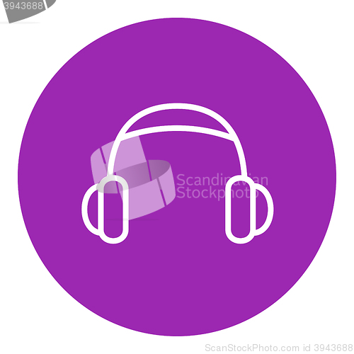 Image of Headphone line icon.