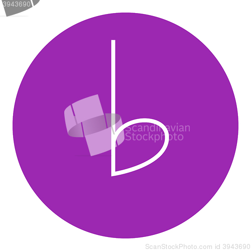 Image of Musical note line icon.