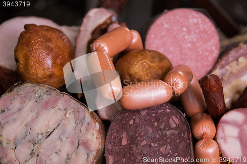 Image of Variety of sausage products