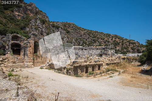 Image of Ancient lycian Myra rock tomb