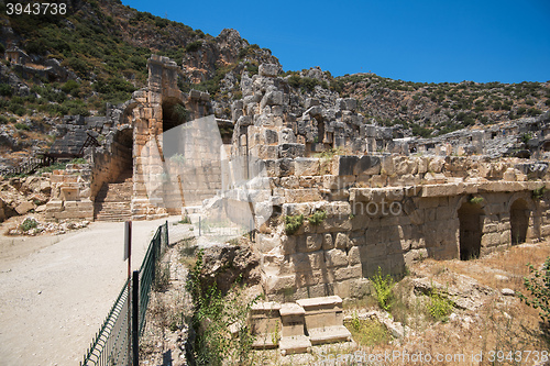 Image of Ancient lycian Myra rock tomb