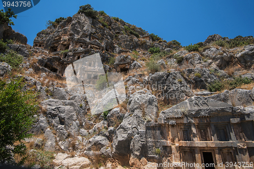 Image of Ancient lycian Myra rock tomb