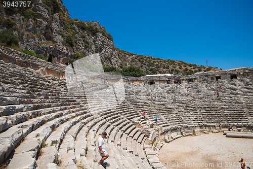 Image of Ancient lycian Myra rock tomb