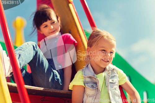 Image of happy kids on children playground