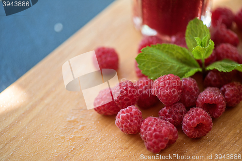 Image of fresh ripe raspberries