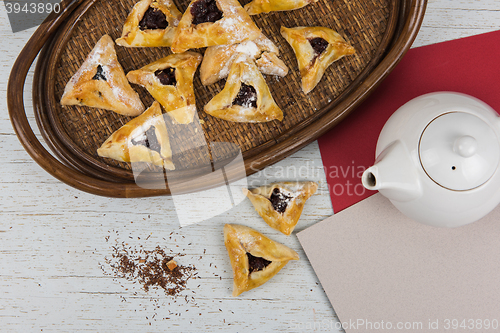 Image of Tea, buns with jam