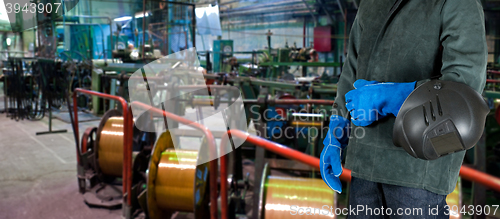 Image of Worker welder at factory