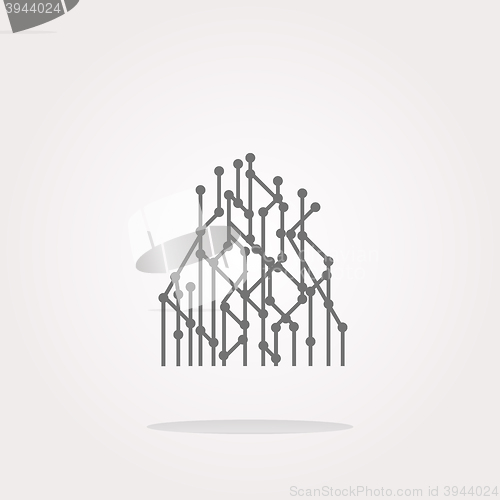 Image of vector Modern infographic template. web icon button