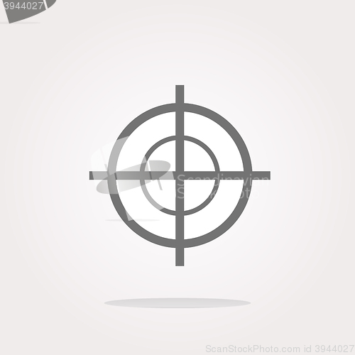 Image of vector target icon, isolated on white background