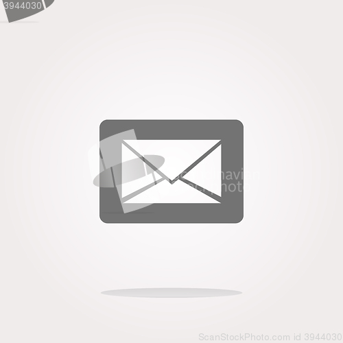 Image of vector Email icon on glossy round button