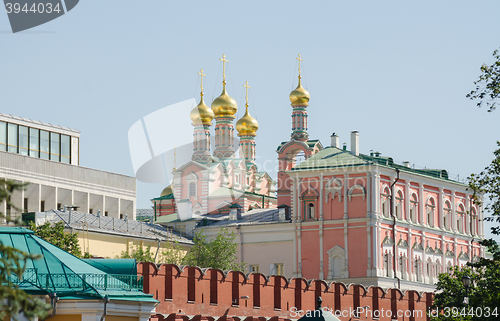 Image of Moscow, Russia - August 11, 2015: View of the Church of praise of the Blessed Virgin in the Moscow Kremlin