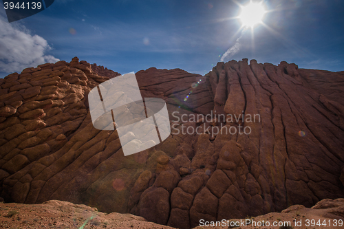 Image of Scenic landscape in Dades Gorges, Atlas Mountains, Morocco