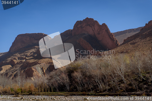 Image of Scenic landscape in Dades Gorges, Atlas Mountains, Morocco