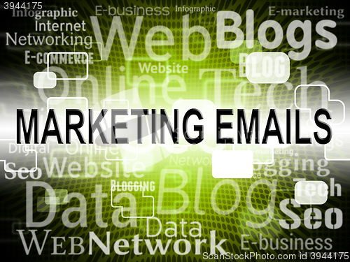 Image of Marketing Emails Indicates Search Engine And Commerce
