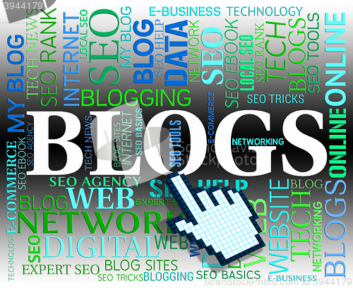 Image of Blogs Word Means Web Site And Online