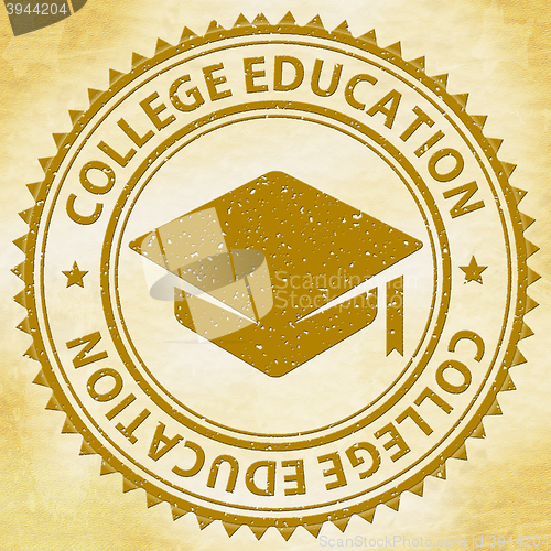 Image of College Education Shows Studying School And Learned