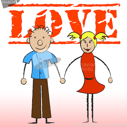 Image of Love Couple Indicates Devotion Romance And Passion