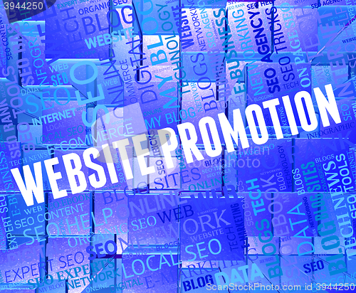Image of Website Promotion Shows Reduction Discounts And Internet