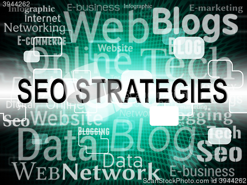 Image of Seo Strategies Represents Search Engines And Online