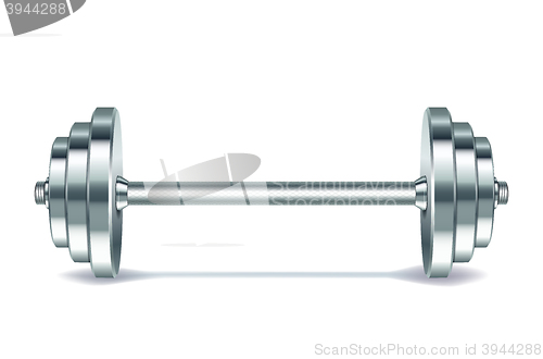 Image of Metal realistic dumbbell