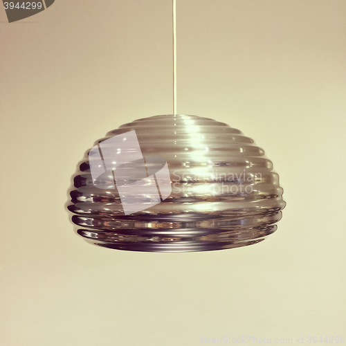 Image of Shiny metal lamp with modern design