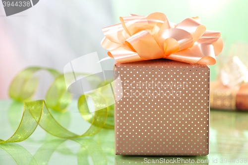 Image of beautiful wrapped gift box
