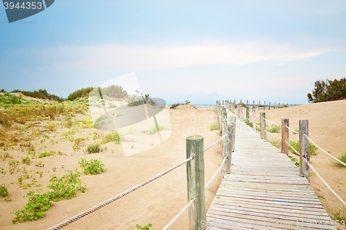 Image of Sand dunes at the beach of Tarragona in Spain