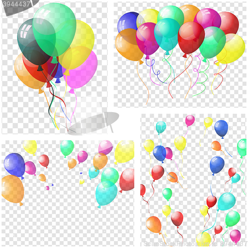 Image of Transparent colorful balloons